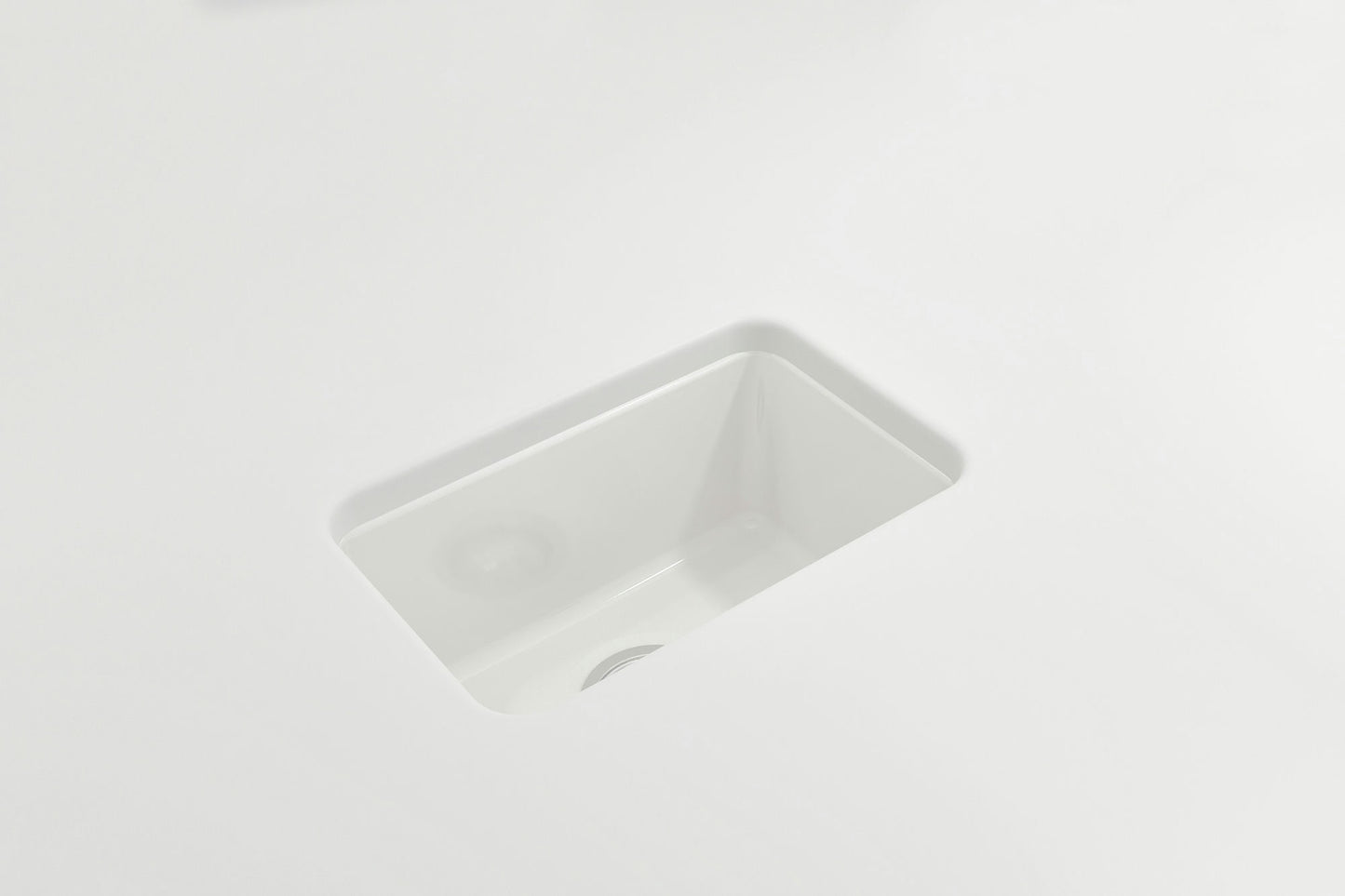 Sotto Dual-mount Fireclay 12" Single Bowl Bar Sink with Strainer in White