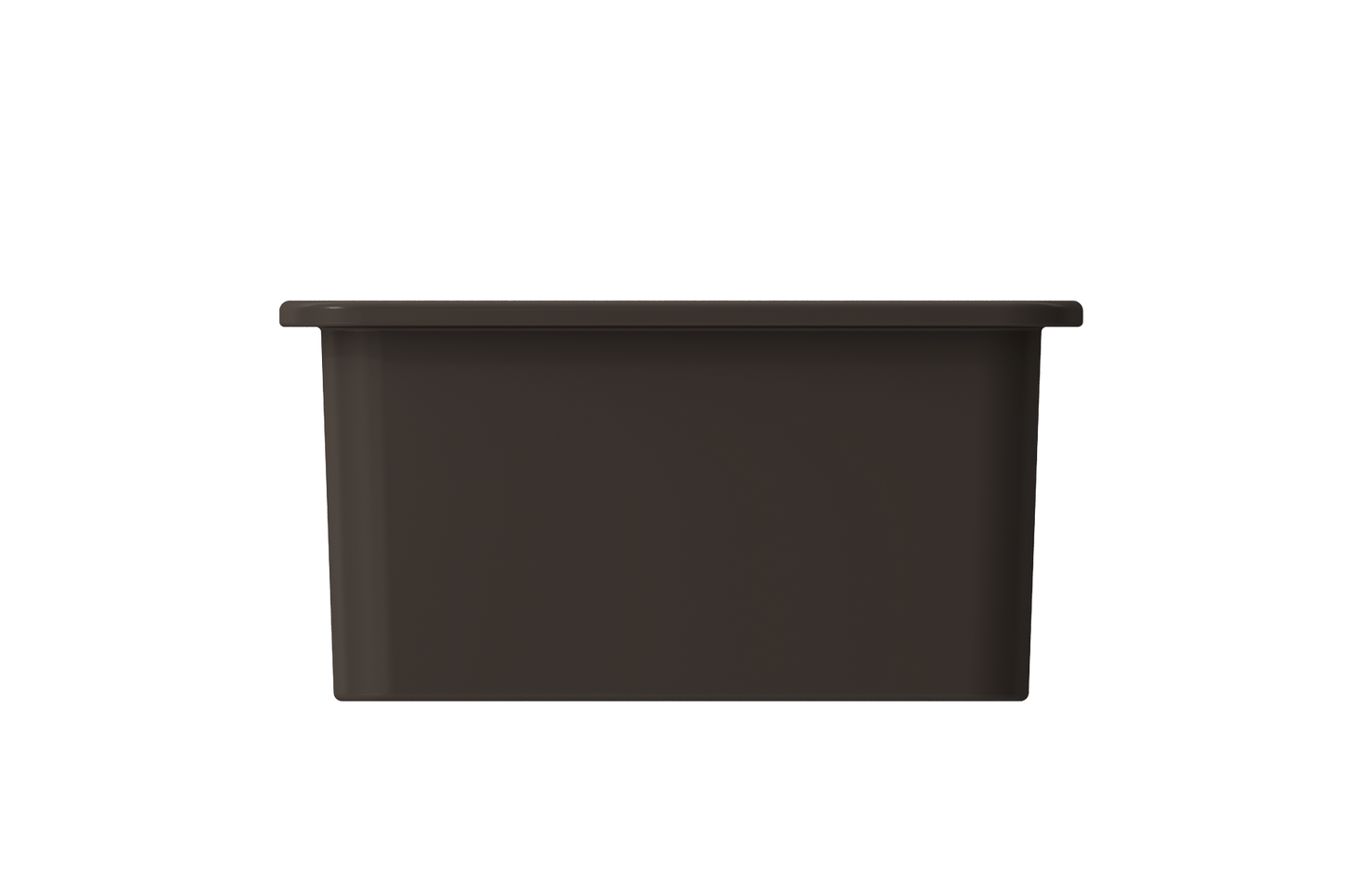 Sotto Dual-mount Fireclay 18" Single Bowl Bar Sink in Matte Brown