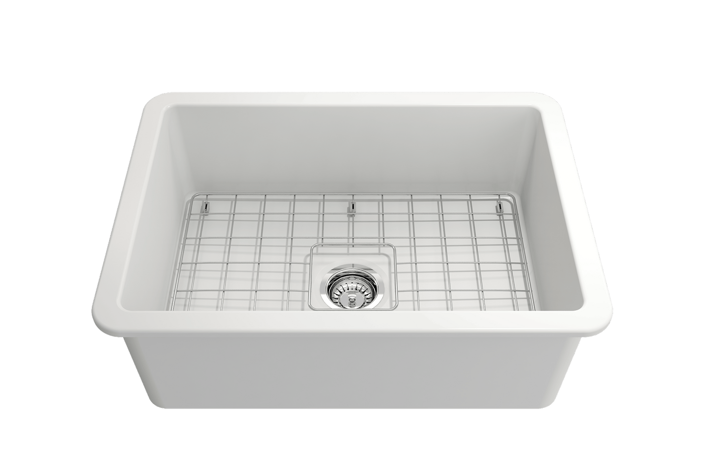 Sotto Dual-mount Fireclay 27" Single Bowl Kitchen Sink in Matte White