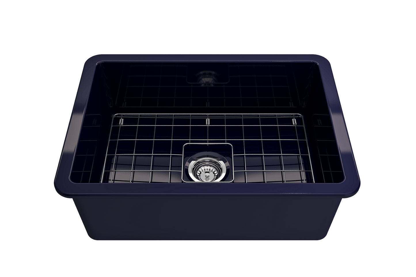 Sotto Dual-mount Fireclay 27" Single Bowl Kitchen Sink in Sapphire Blue