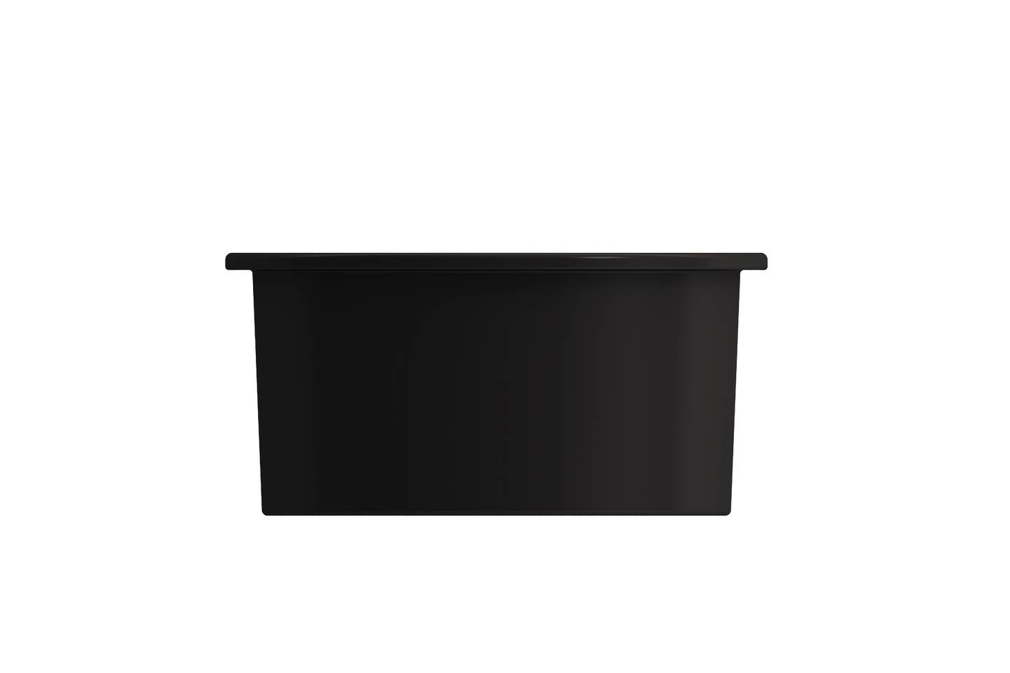 Sotto Round Dual-mount Fireclay 18.5" Single Bowl Bar Sink in Matte Black