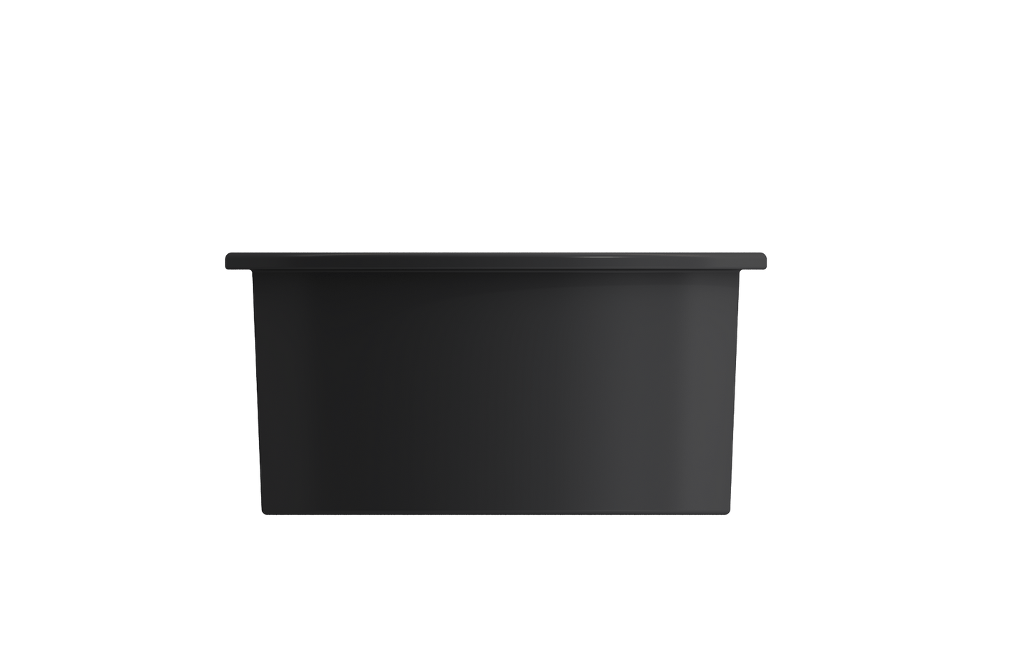 Sotto Round Dual-mount Fireclay 18.5" Single Bowl Bar Sink in Matte Dark Gray