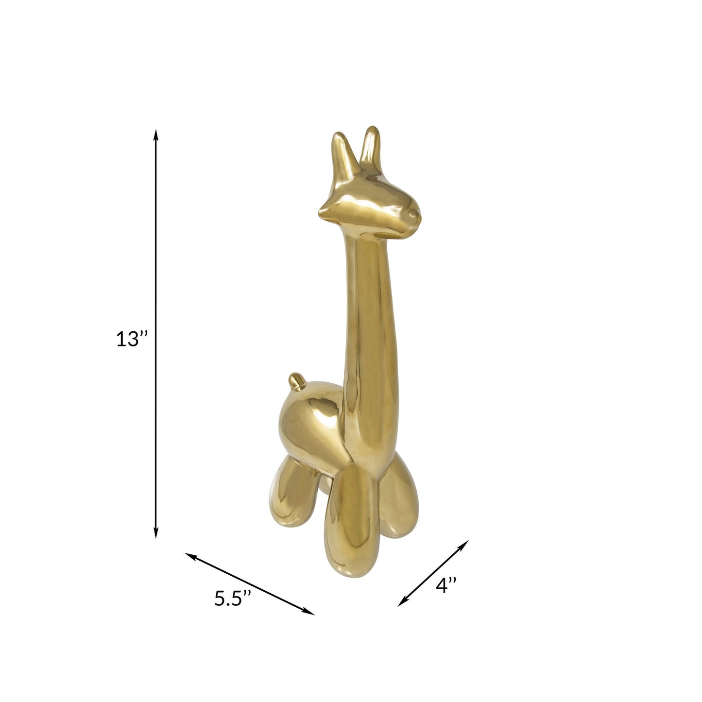 Gold Giraffe Balloon Animal