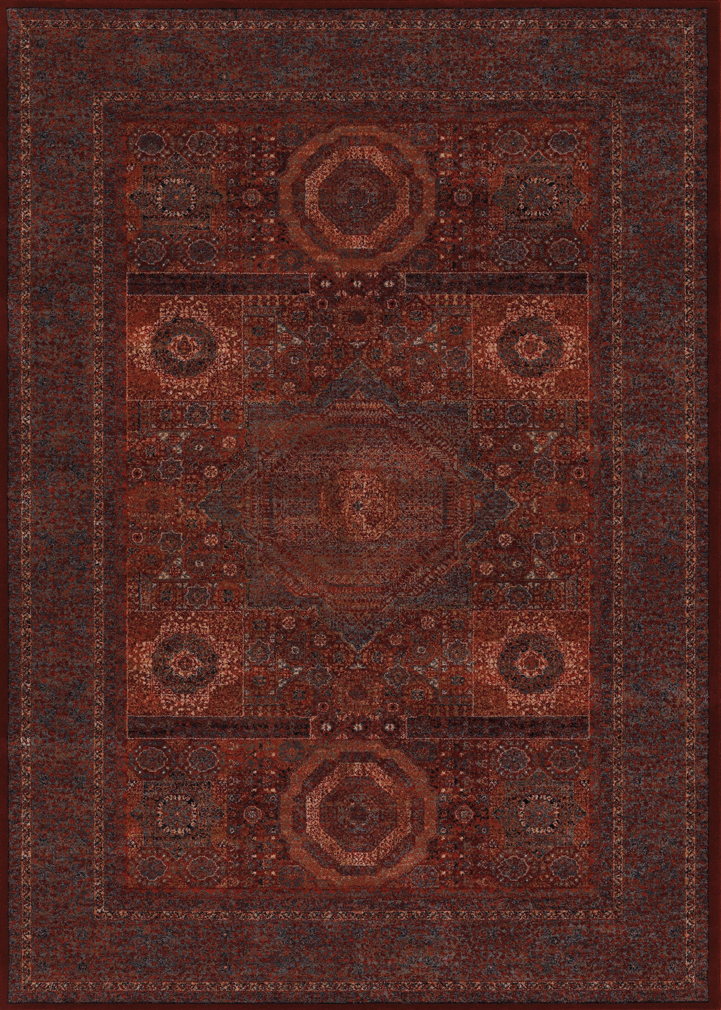 Couristan Old World Classic Mamluken Burgundy Rug 5'3" x 7'6"