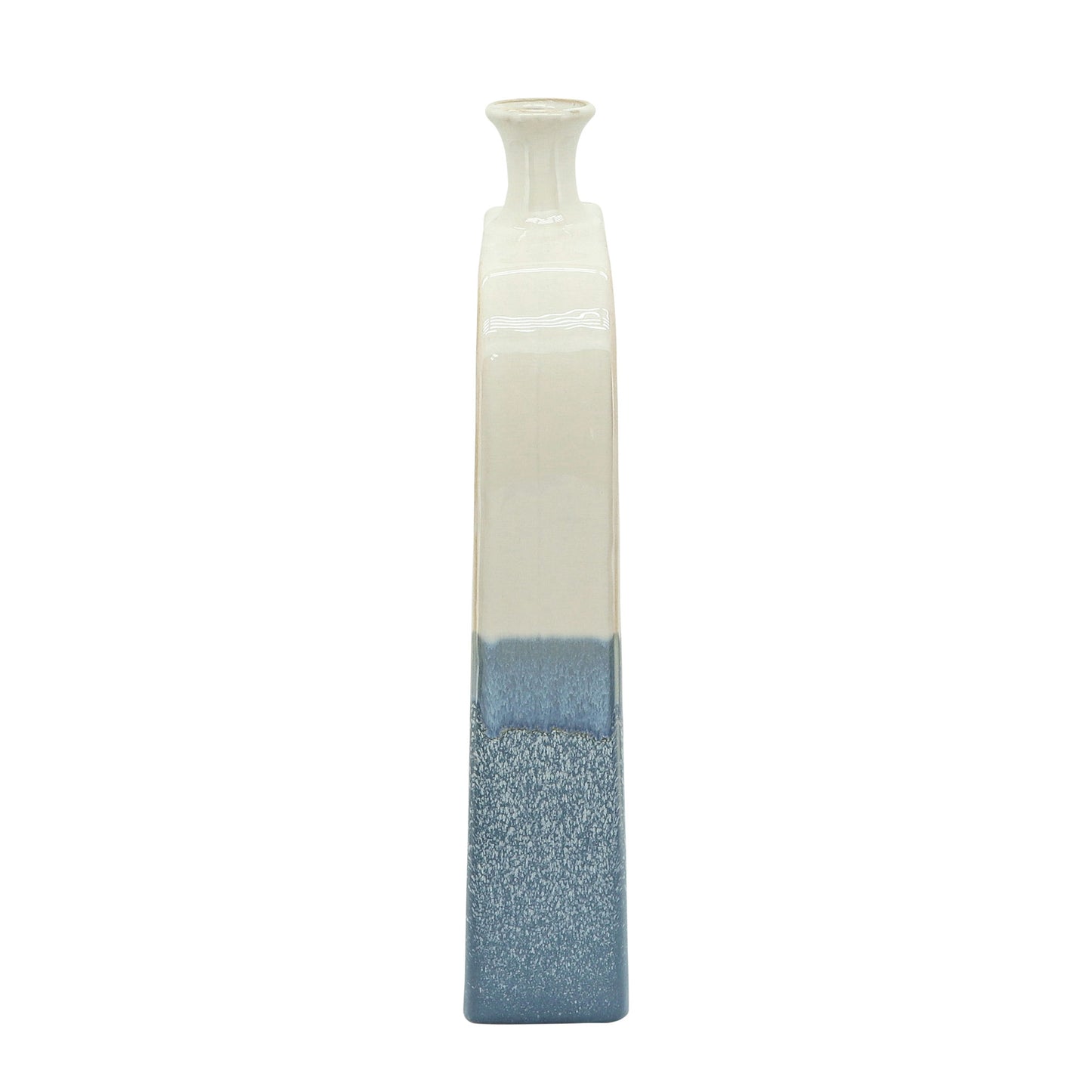 Cer, 18"h Vase W/ Cutout, Skyblue