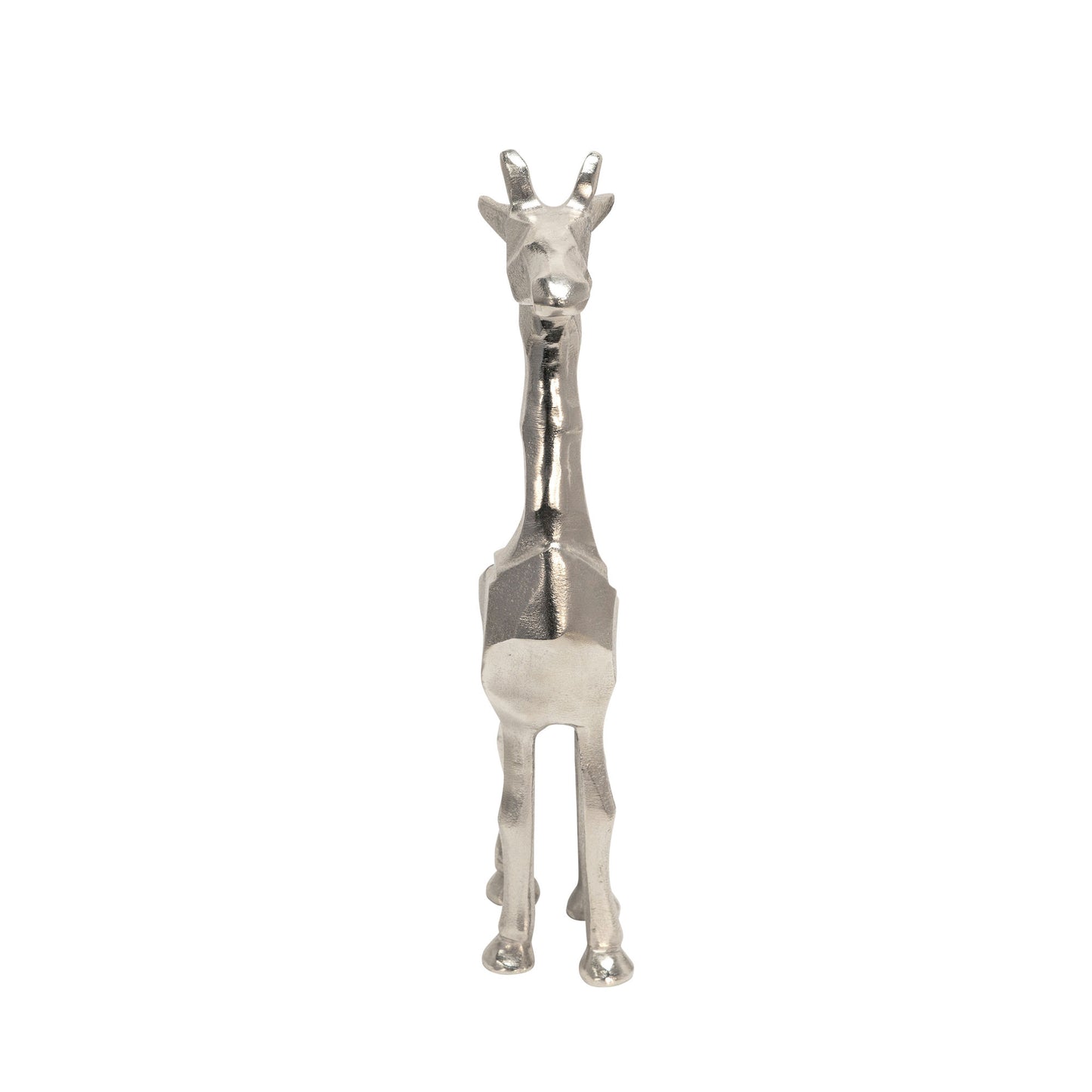 Aluminum Standing Giraffe, 12"silver