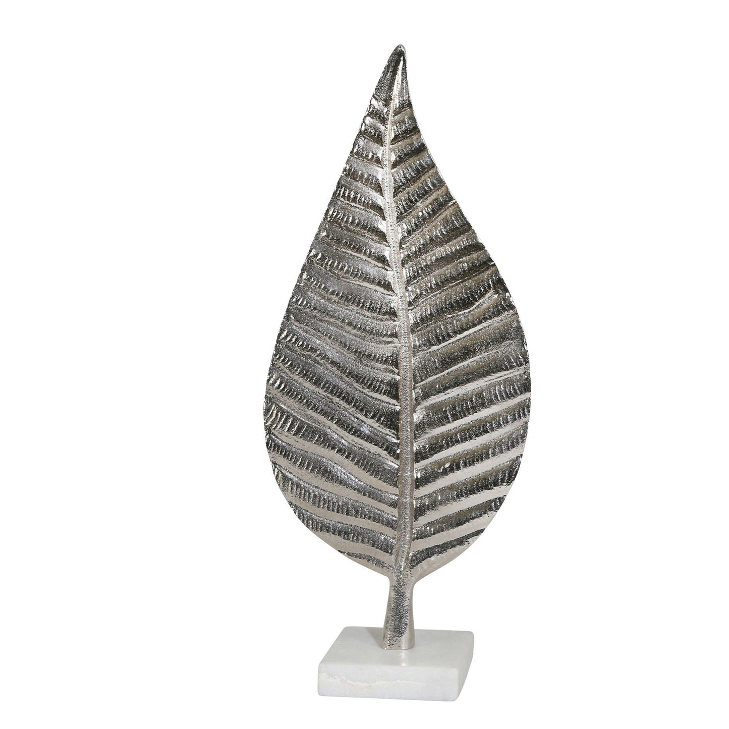 Aluminum 19" Leaf Decoration,silver