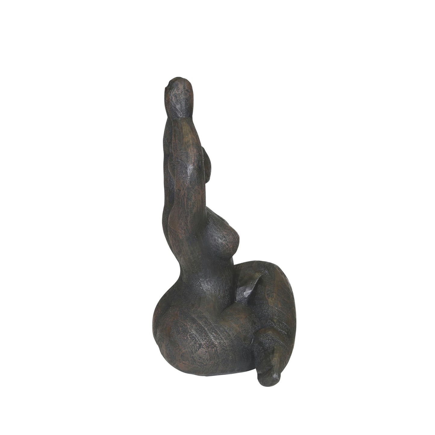 Resin 11" Namaste Female Yoga Figurine, Black