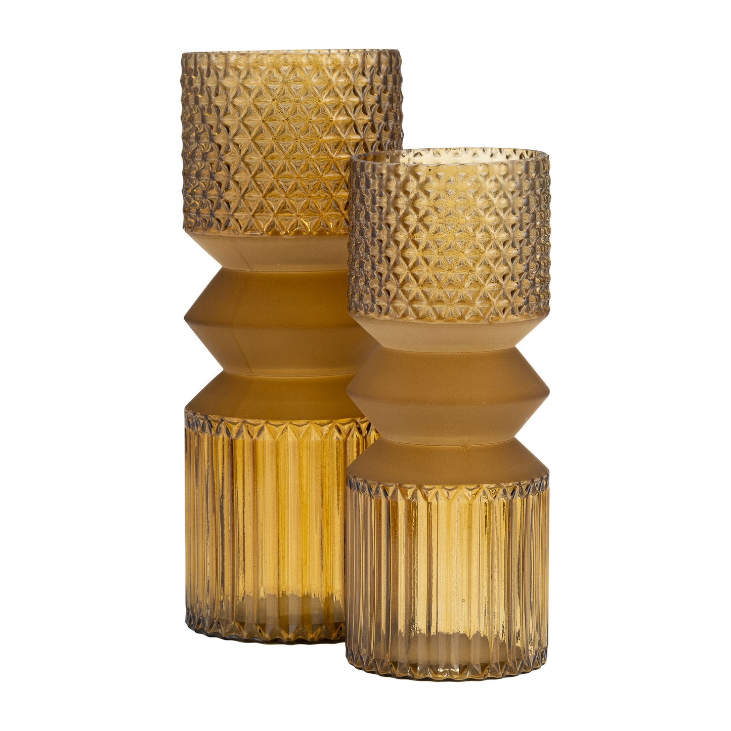 Glass 10" Mallet Vase, Amber