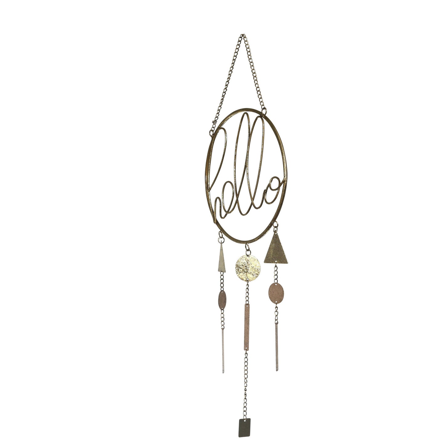 Metal 25" Wall Hello Deco, Gold