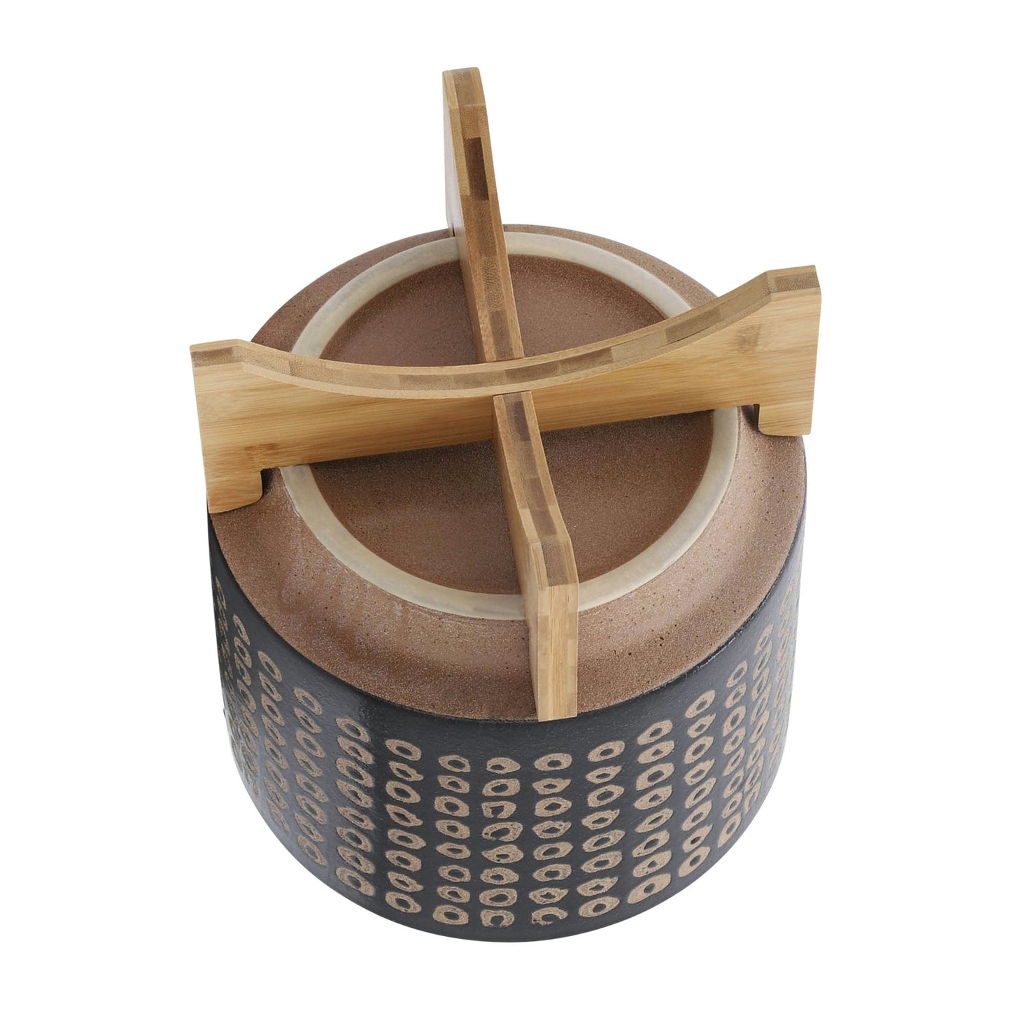Ceramic 10" Planter On Stand, Brown