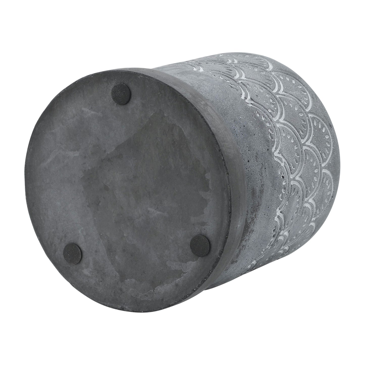 Cem, 6" Fan Planter W/ Saucer, Gray
