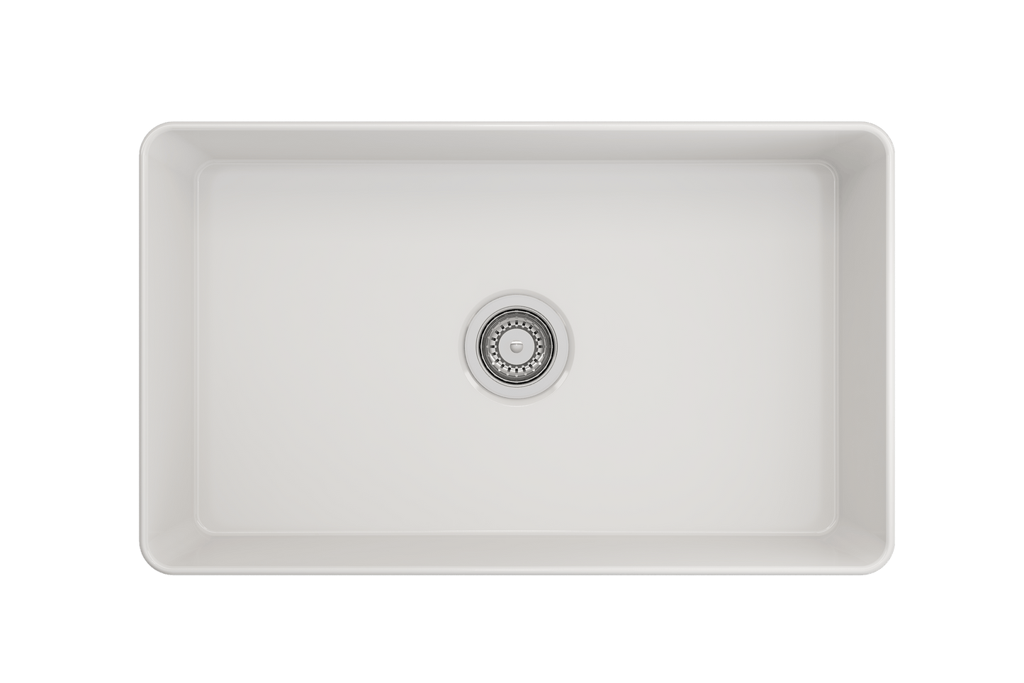 Aderci Ultra-Slim Farmhouse Apron Front Fireclay 30" Kitchen Sink in White