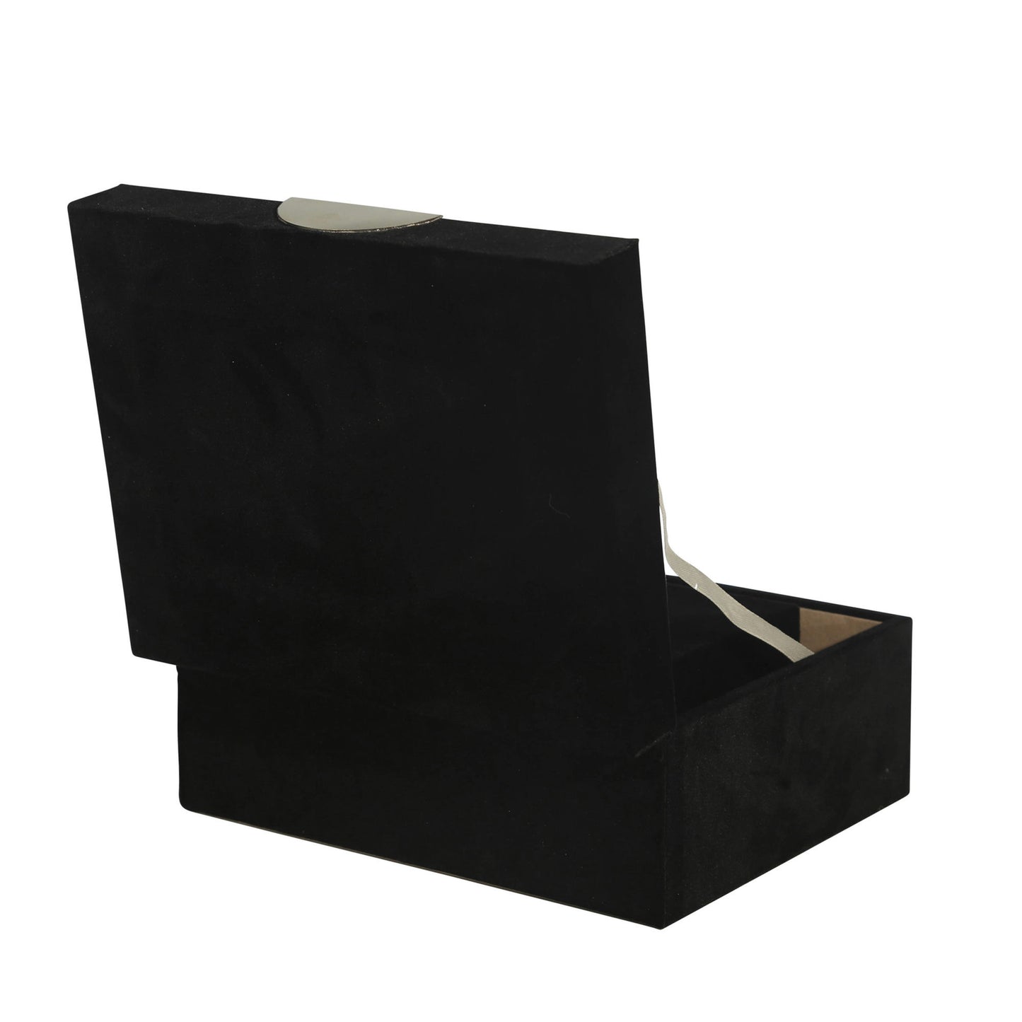 S/2 Velveteen Jewelry Box, Black / Gold