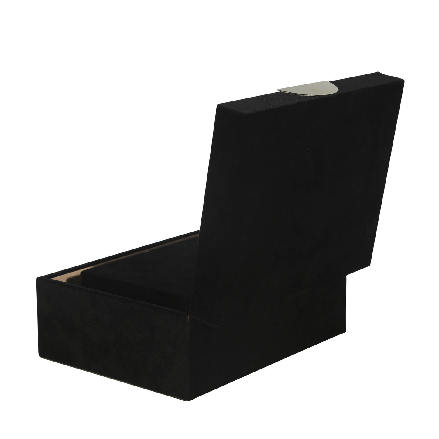S/2 Velveteen Jewelry Box, Black / Gold