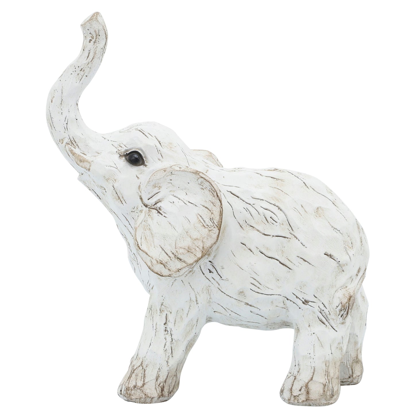 11" Elephant Figurine , White