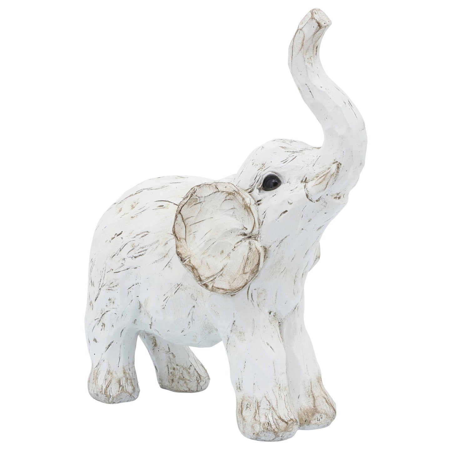 8" Elephant Figurine , White