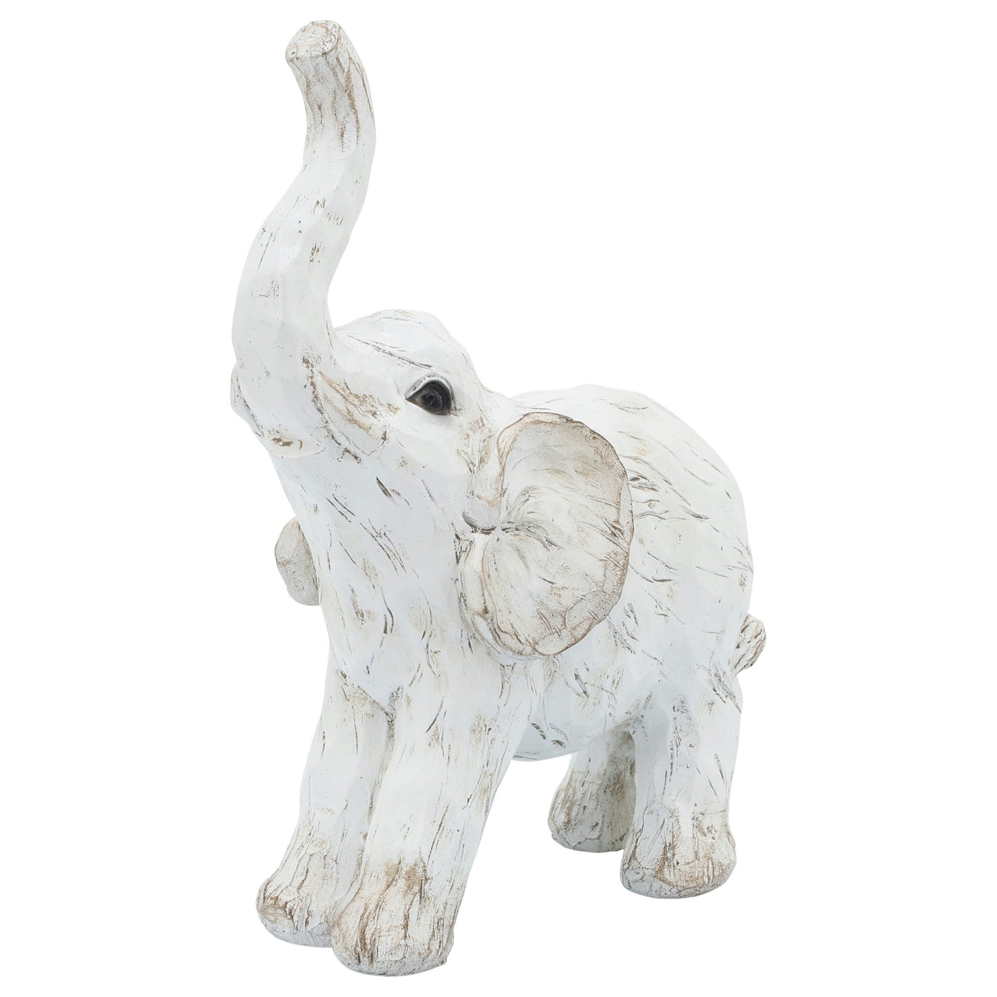 8" Elephant Figurine , White