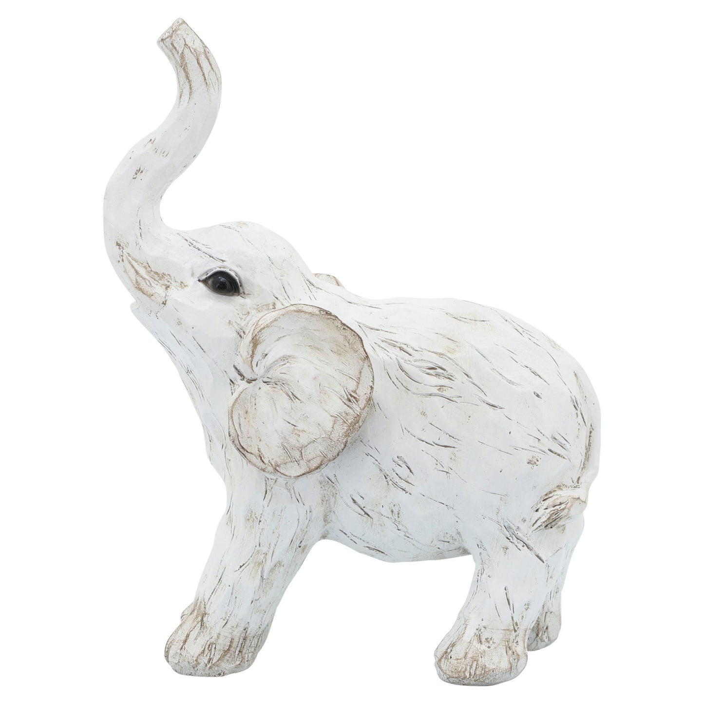 8" Elephant Figurine , White