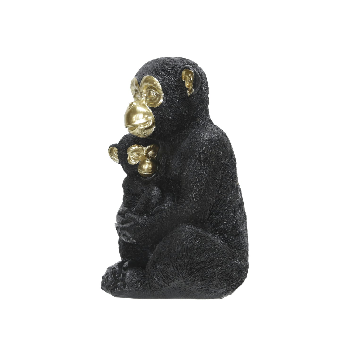 Polyresin 9" Monkey Figurine, Black