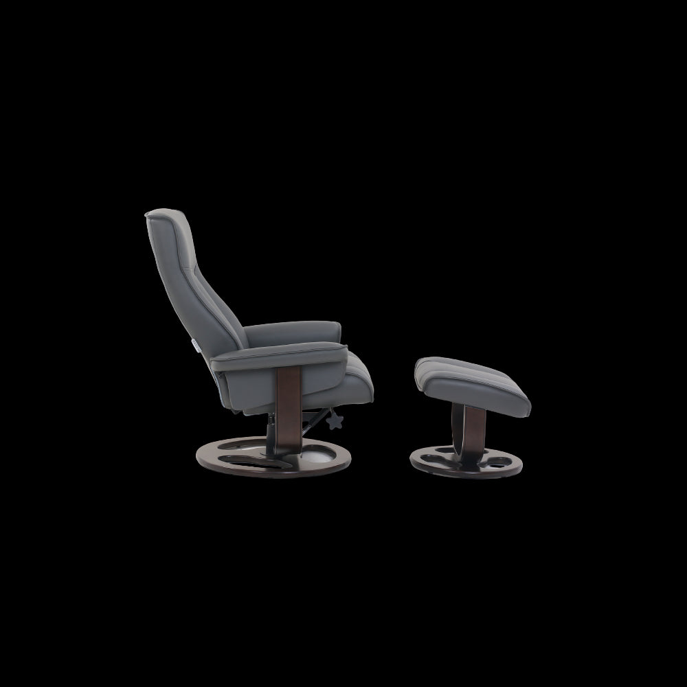 15-3764 Austin Pedestal Recliner / Ottoman, Gray