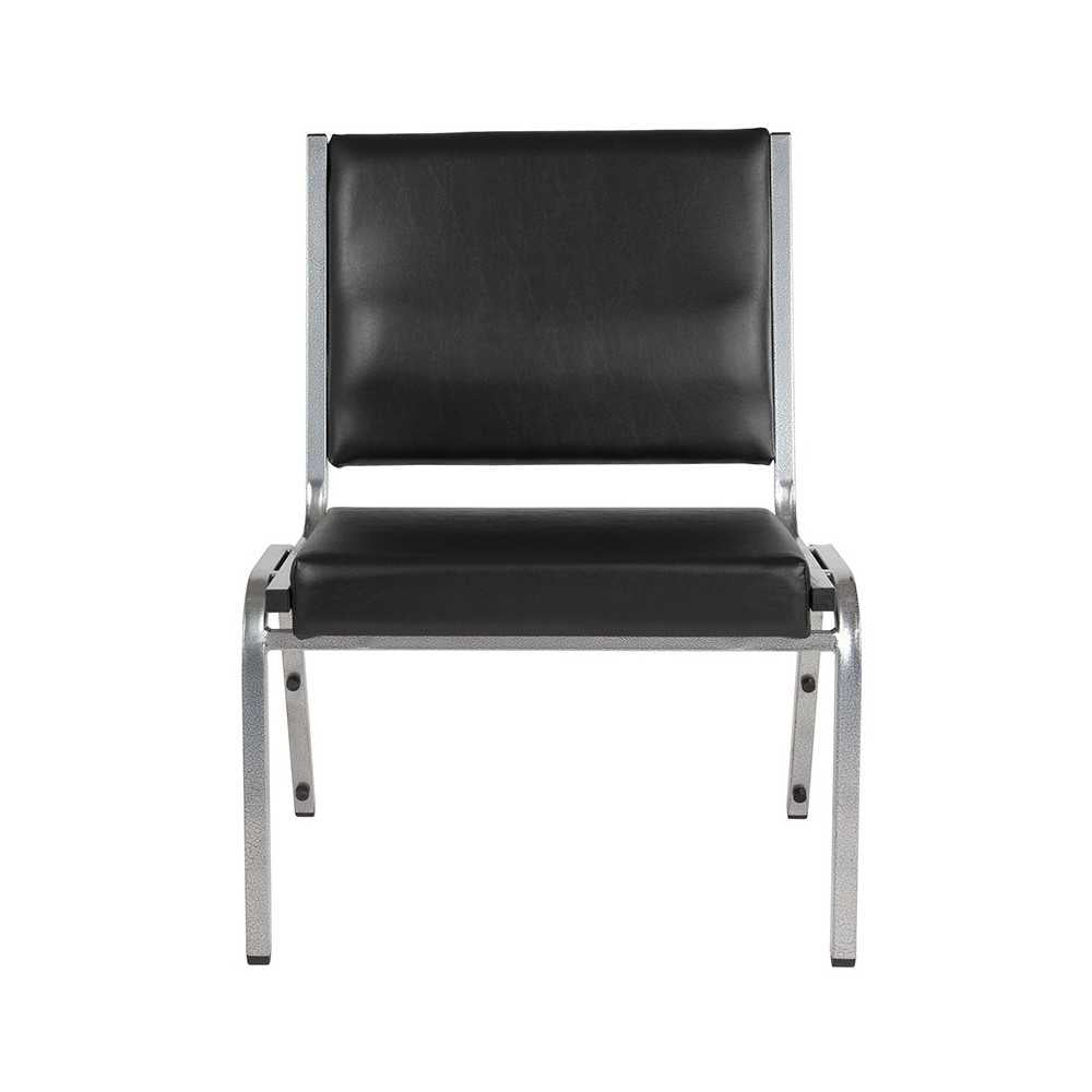 1500 lb. Rated Black Antimicrobial Vinyl Bariatric Medical Reception Chair