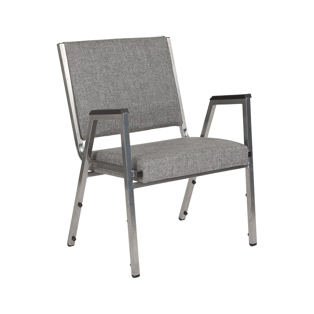 1500 lb. Rated Gray Antimicrobial Fabric Bariatric Medical Reception Arm Chair
