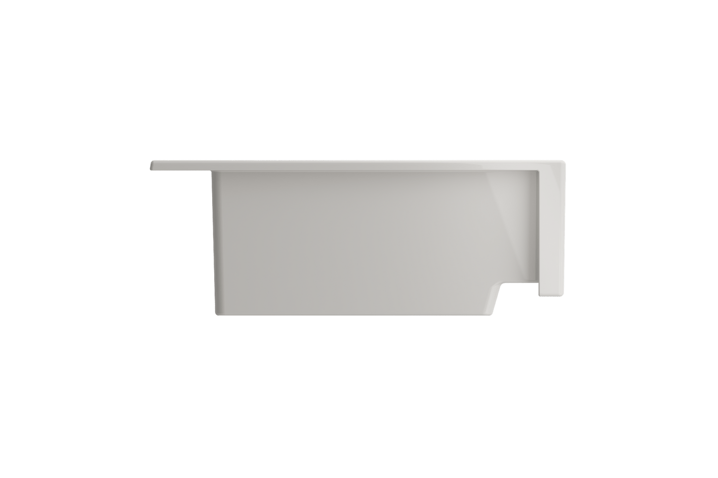 Nuova Apron Front Drop-In Fireclay 34" 50/50 Double Bowl Kitchen Sink in Biscuit
