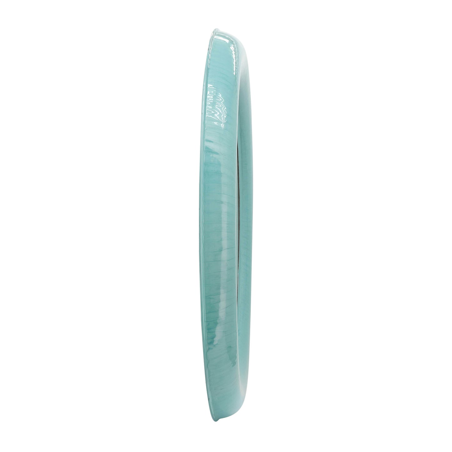 Metal 36" Round Mirror, Turq