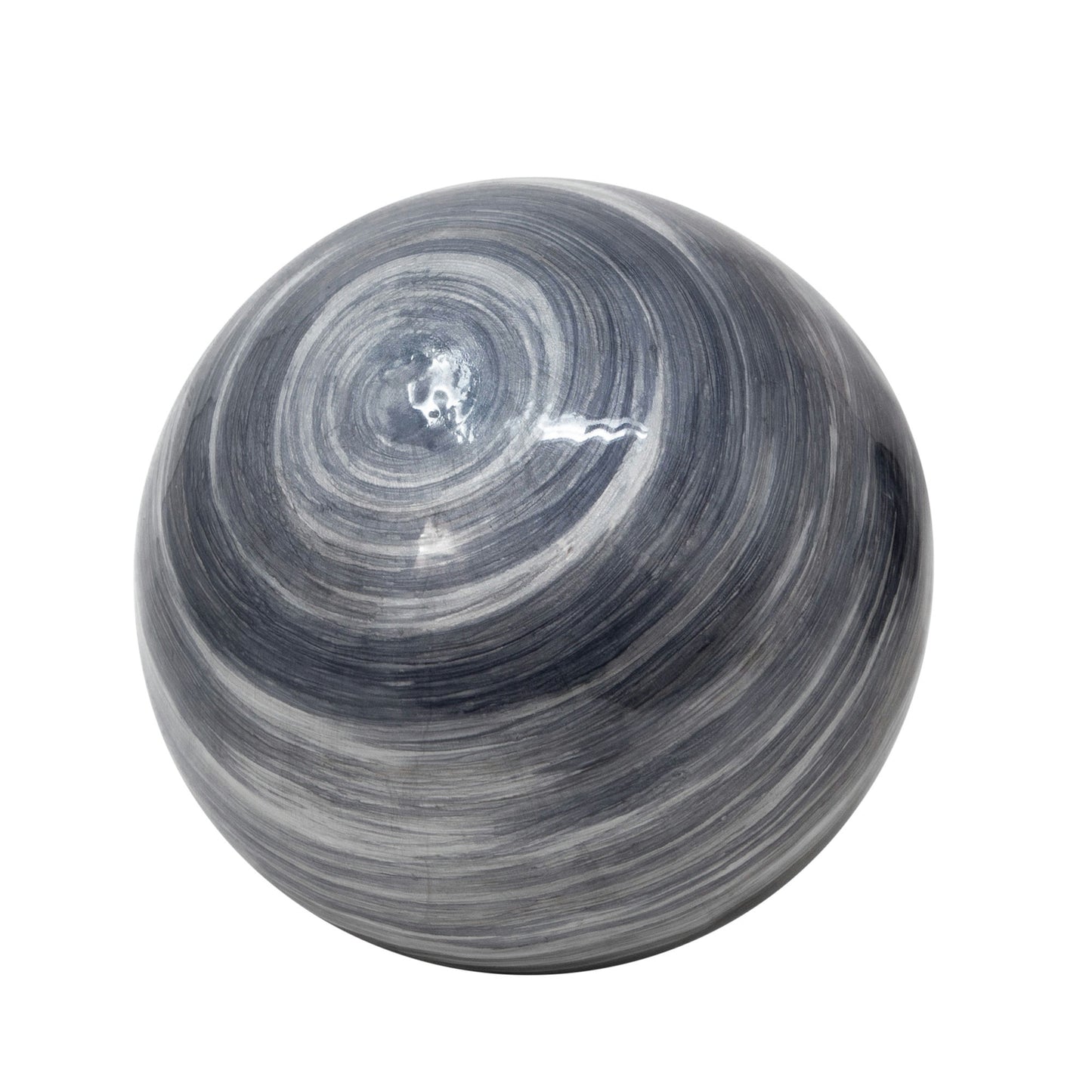 S/3 4/5/6" Metal Orbs, Blue Gray