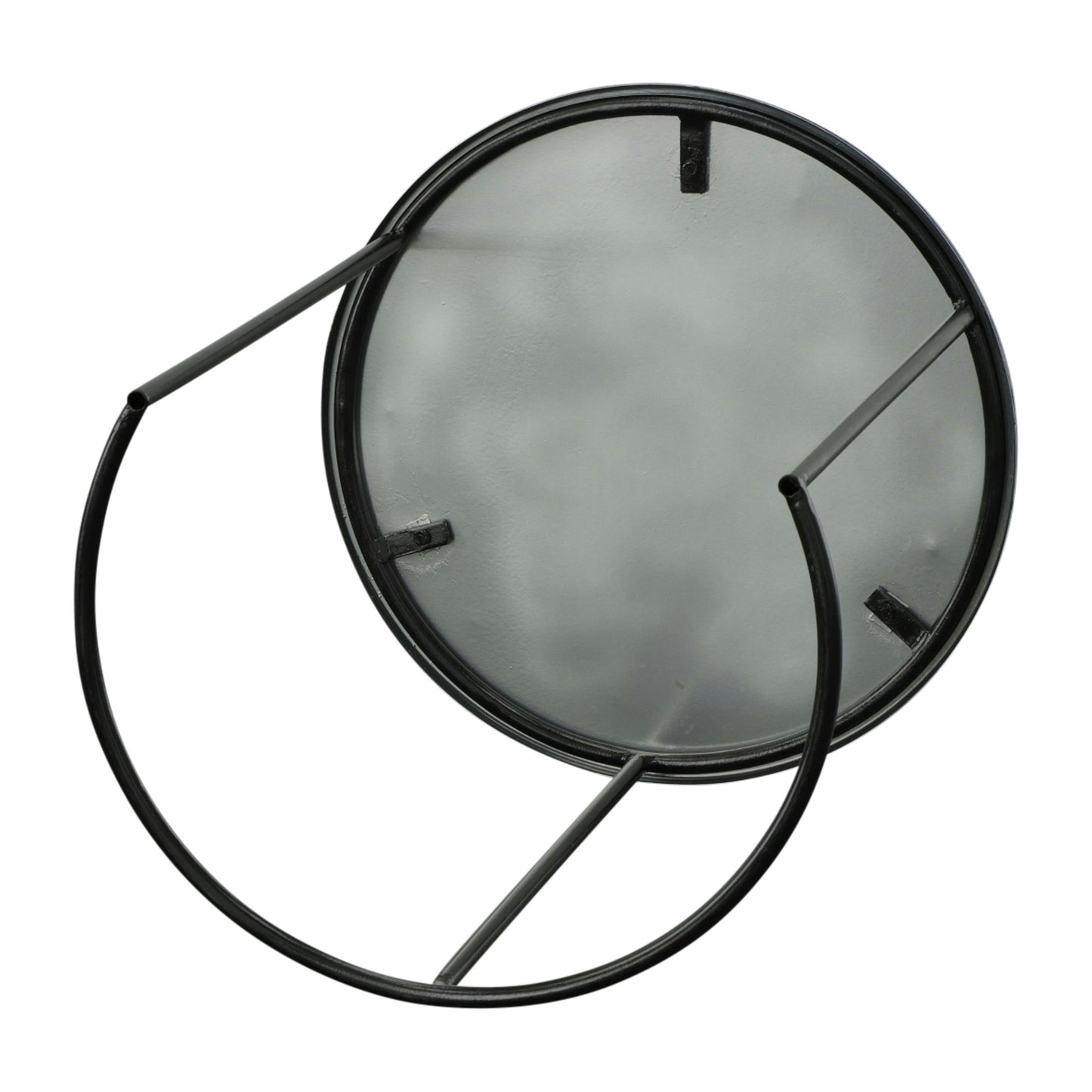 Metal, S/2 22/24" Round Side Tables, Ombre Black