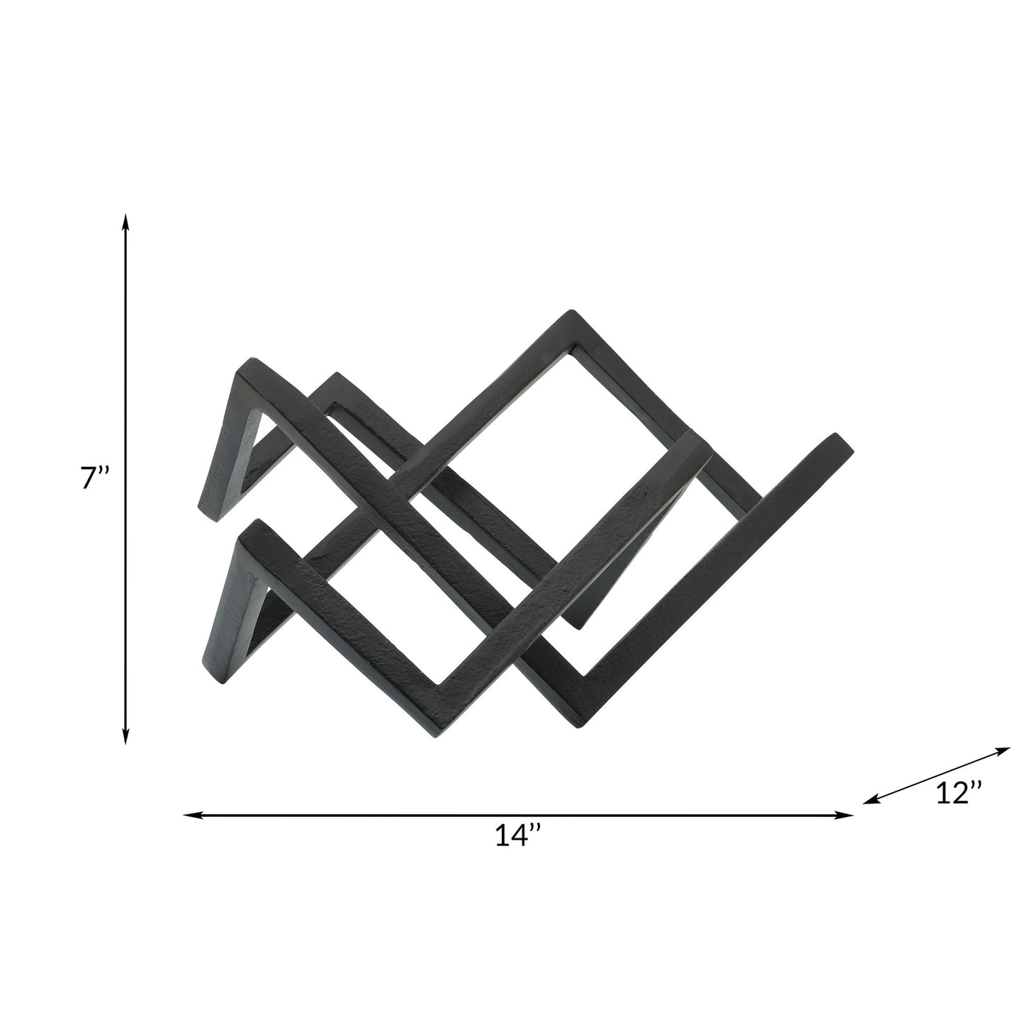 Metal 15" Geometric Decor, Black