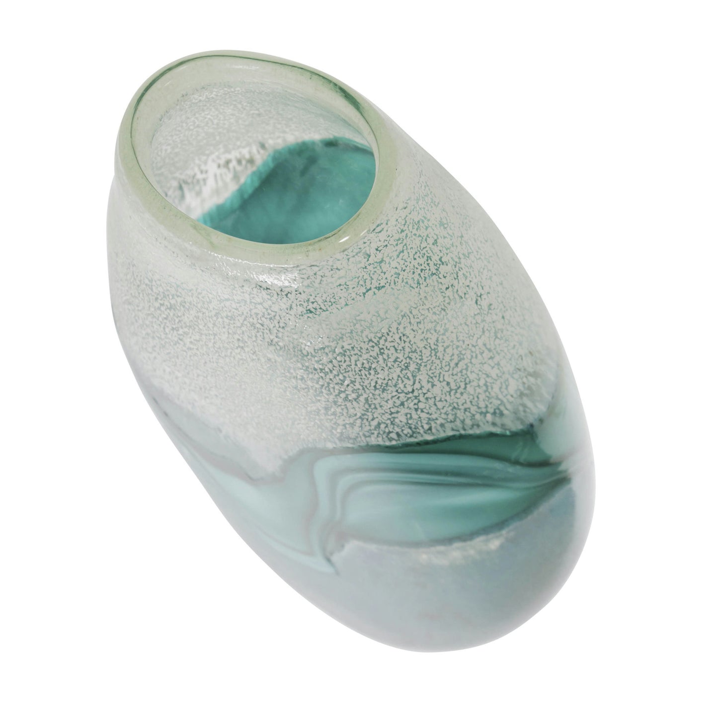 Glass 17"h Vase, Green Mix