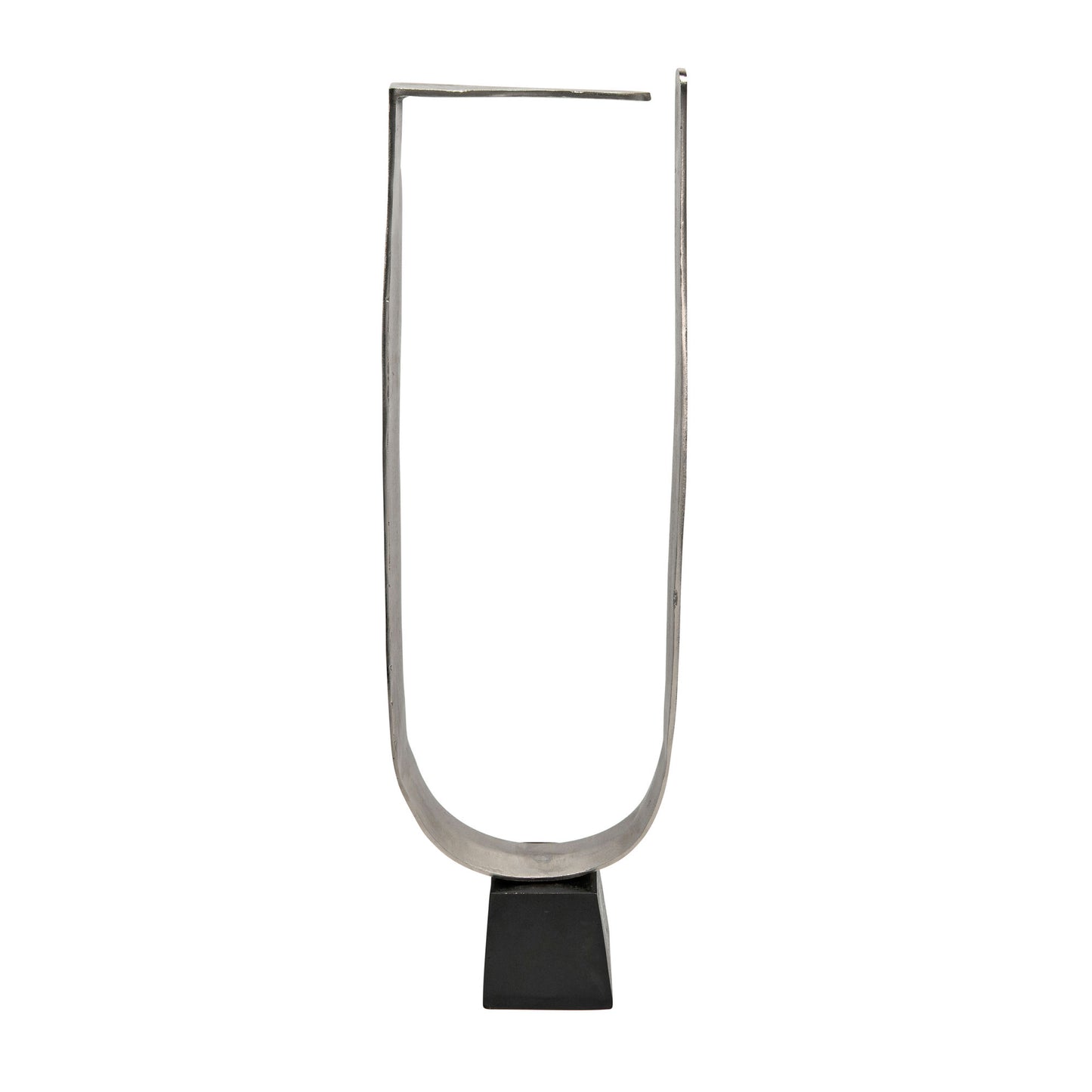 35" Metal Sculpture W/ Base, Silver