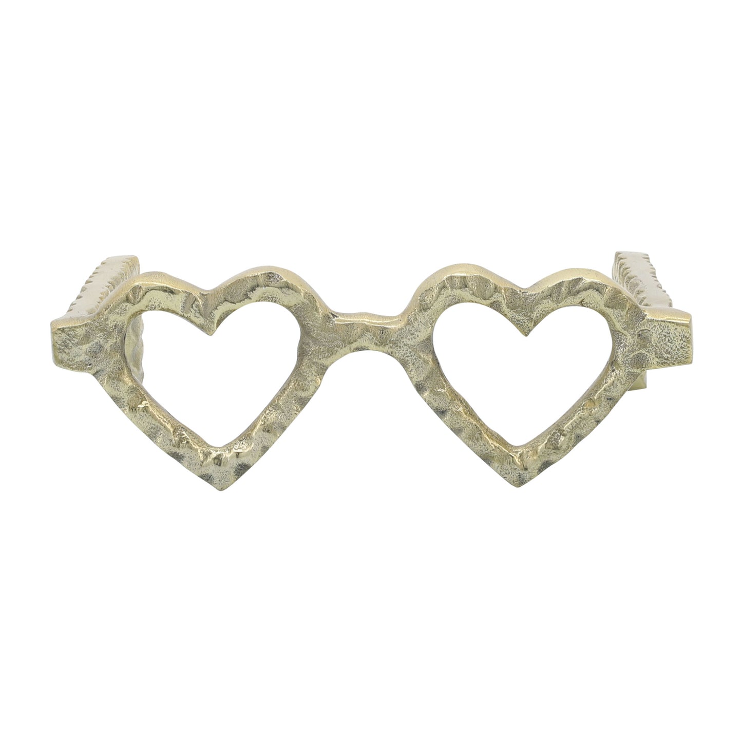 Metal Heart Shaped Glasses, Gold