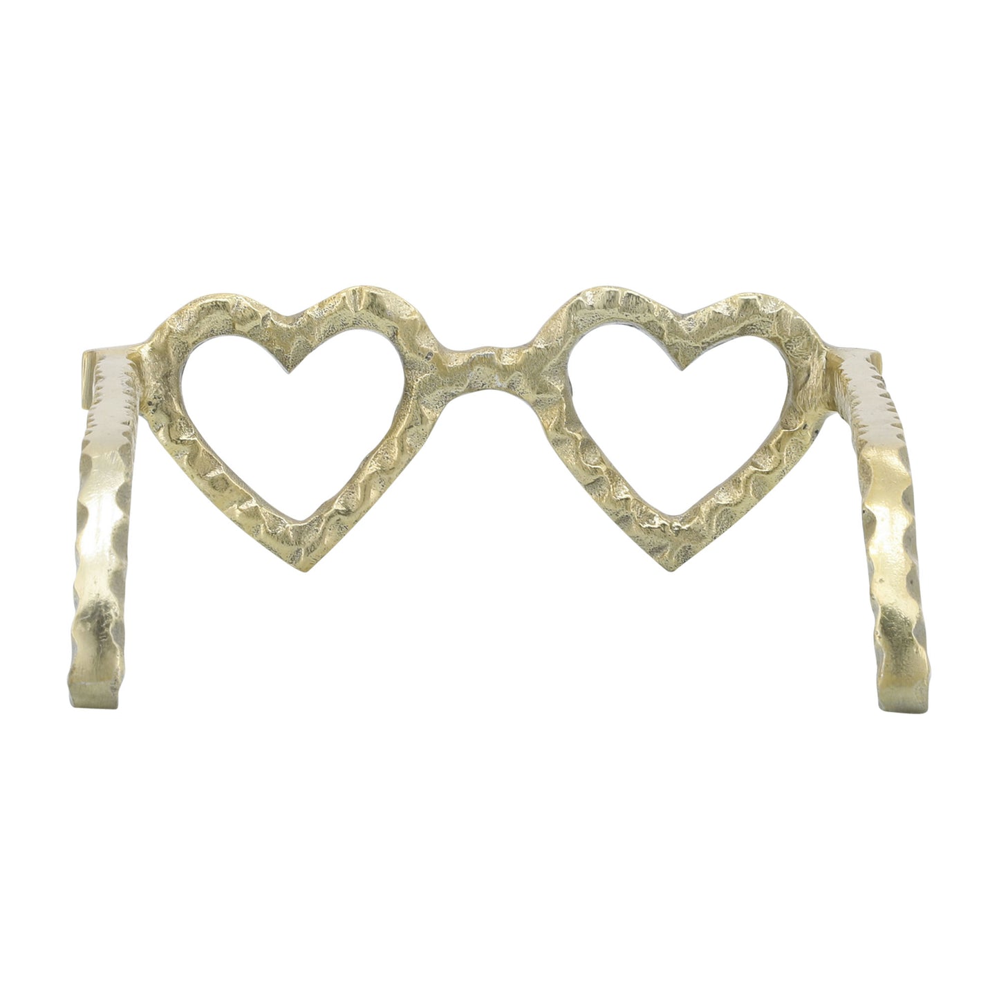 Metal Heart Shaped Glasses, Gold