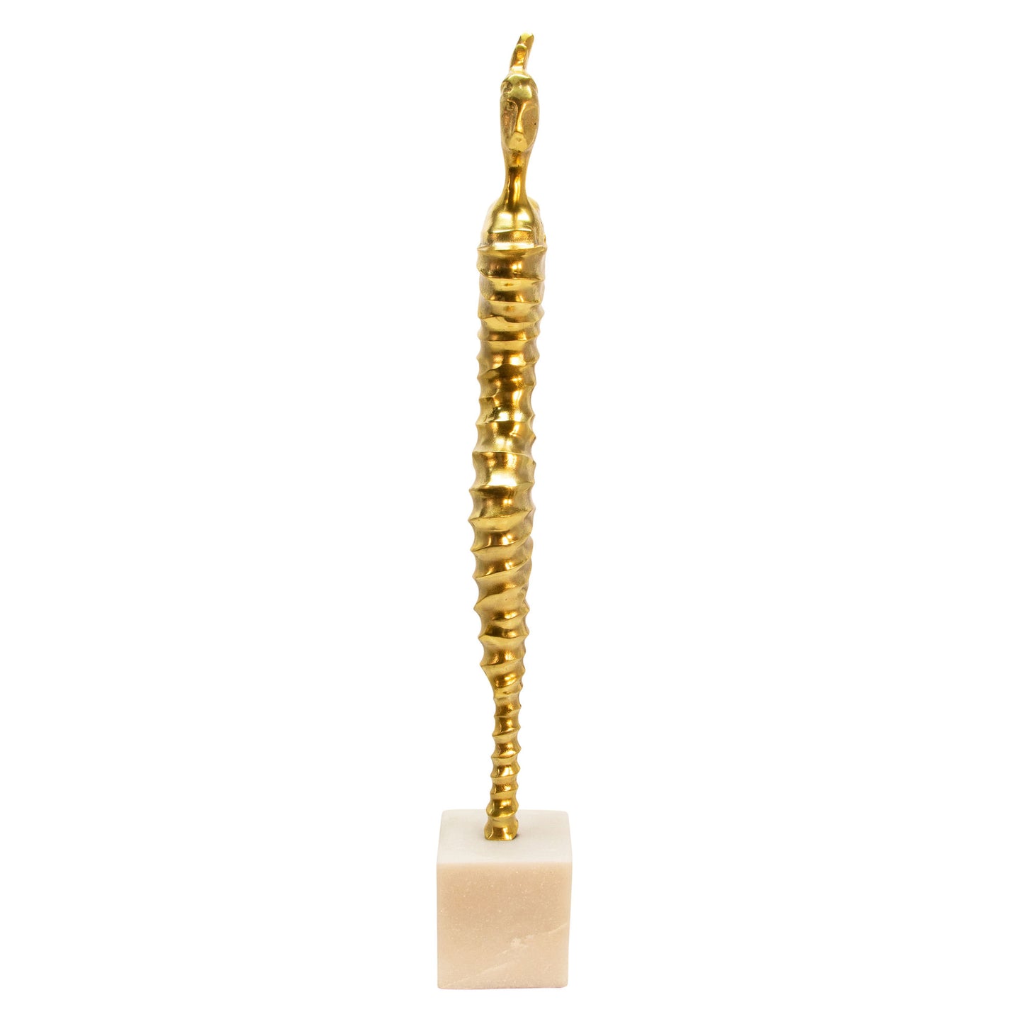 27" Metal Modern Female Mummy Deco, Gold