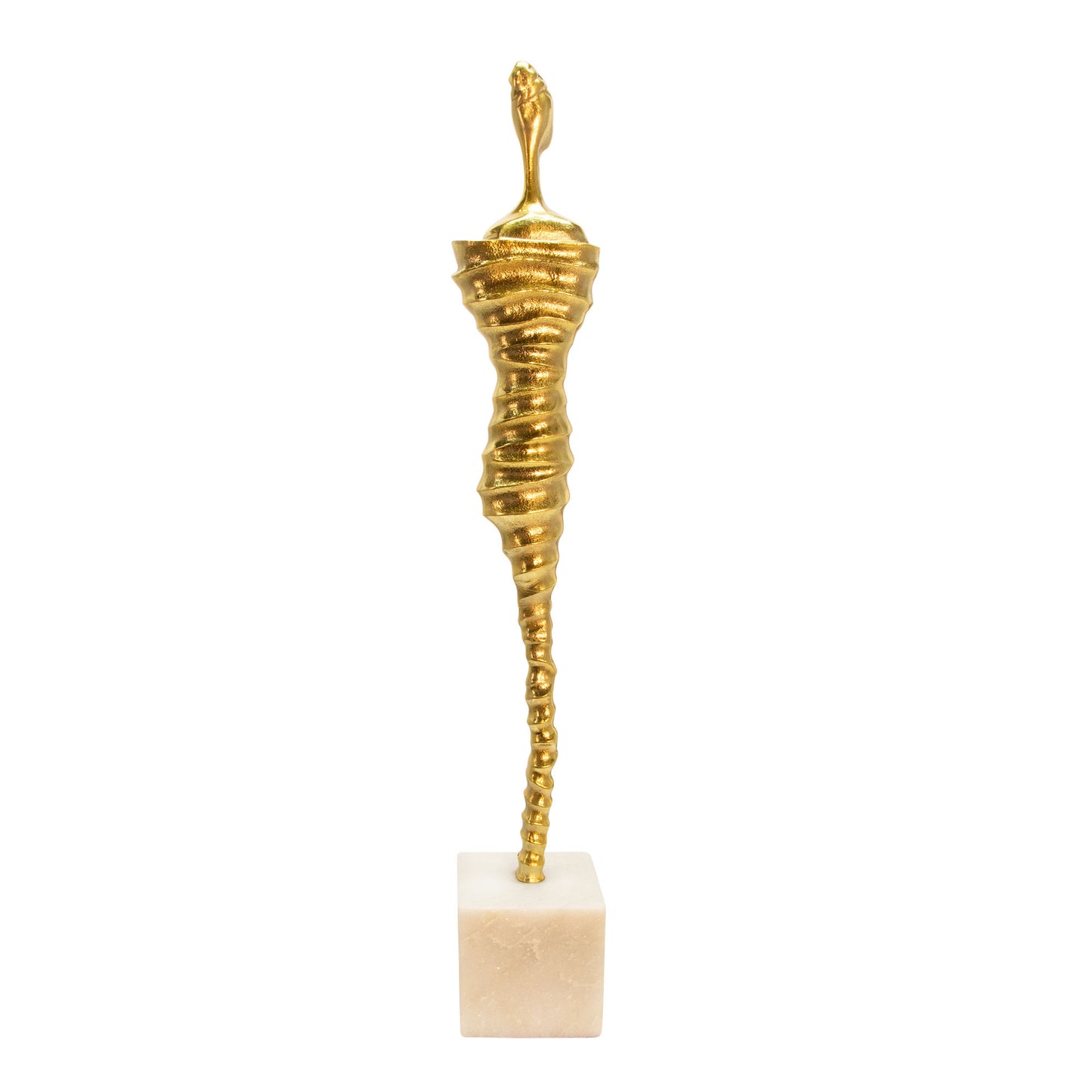 27" Metal Modern Male Mummy Deco, Gold