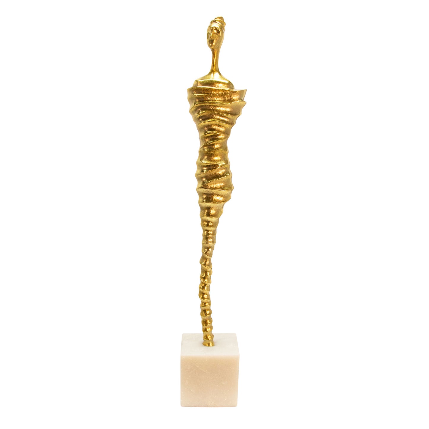 27" Metal Modern Male Mummy Deco, Gold