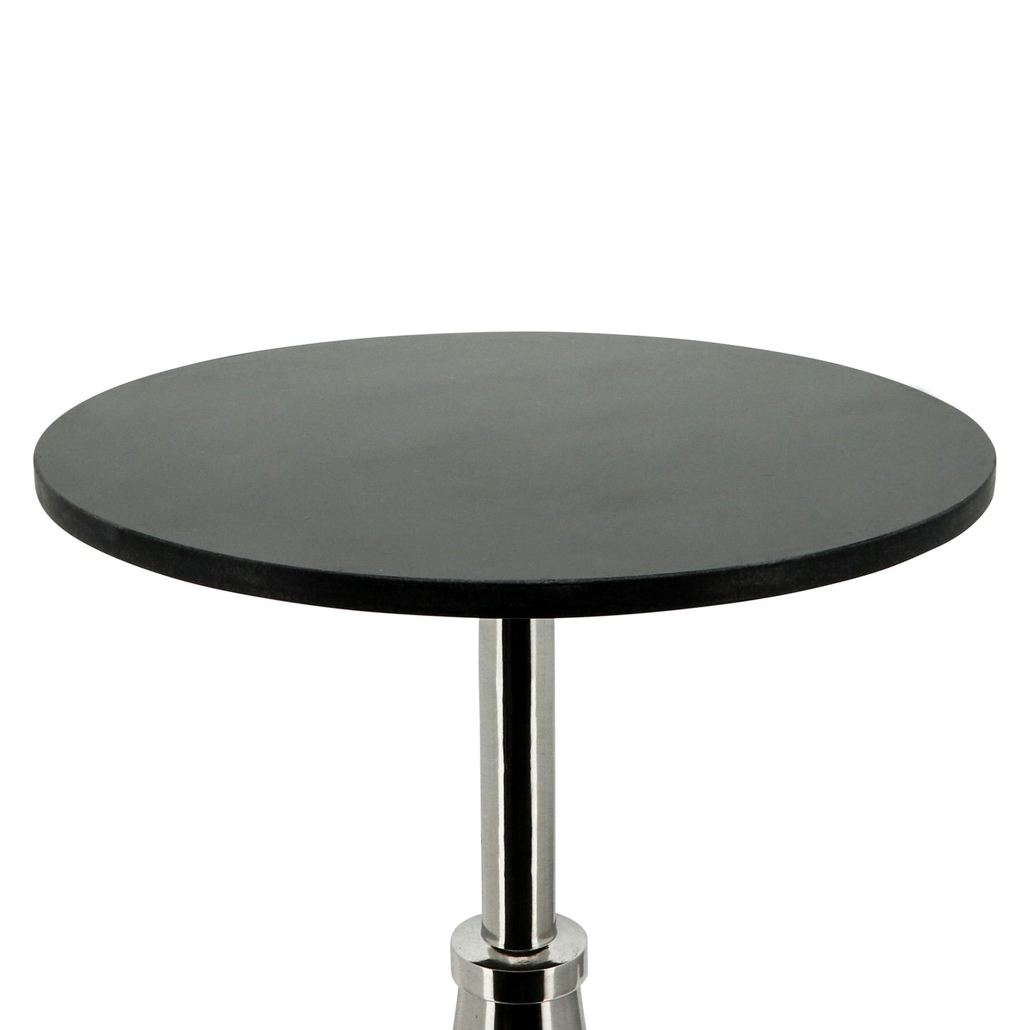 22" Metal Side Table W/ Orb Base, Nickel