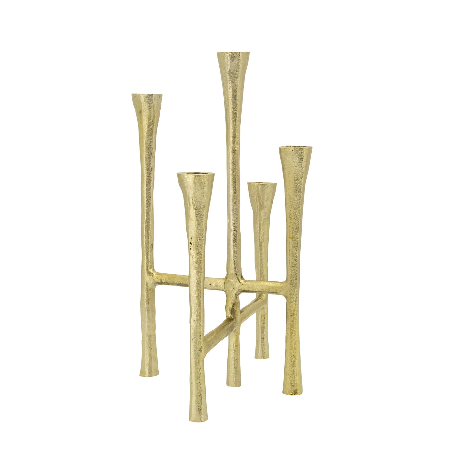 14" 5-candlesticks Stand, Gold