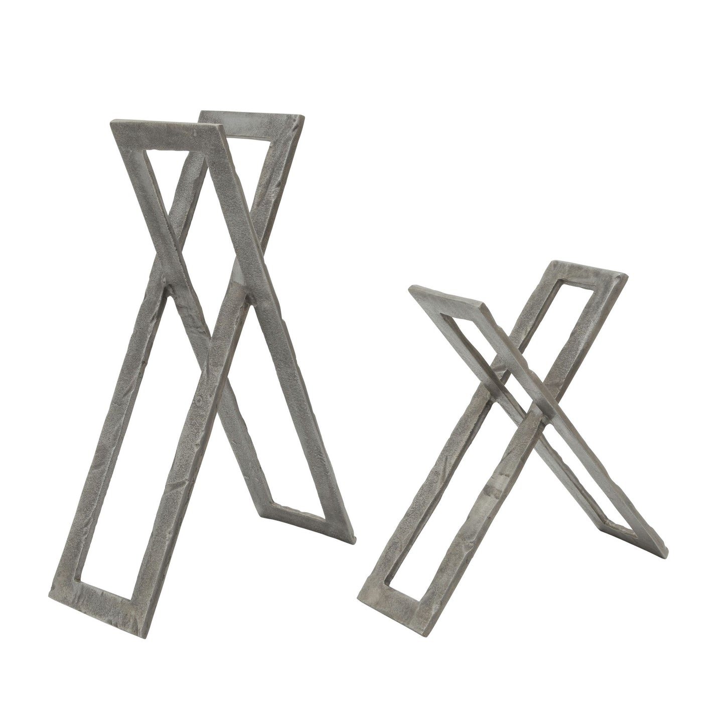 12" Metal Abstract Sculpture, Gunmetal