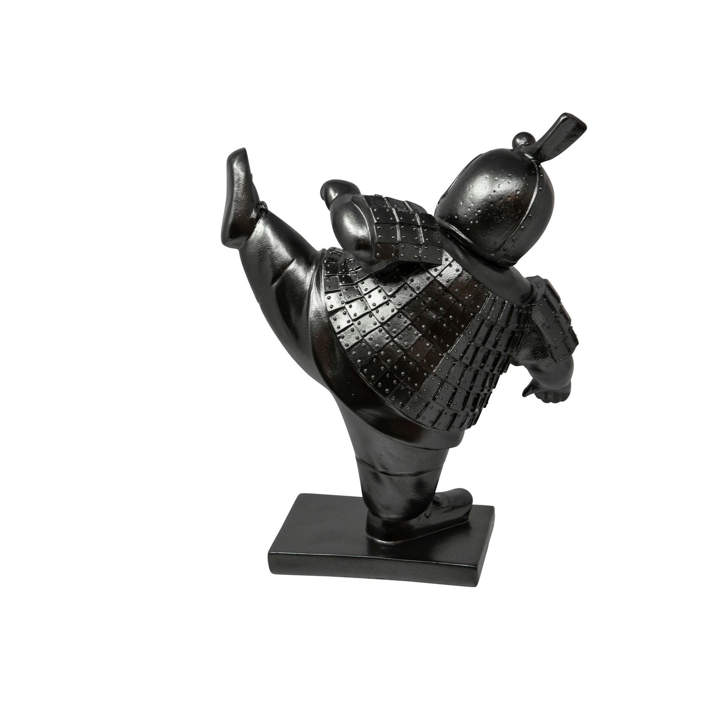 Resin 10" Warrior-kicking, Gray