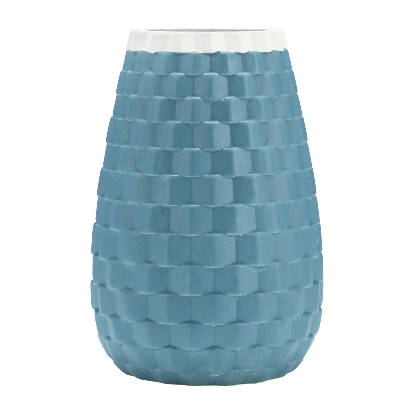 9" Textured Vase, Cameo Blue
