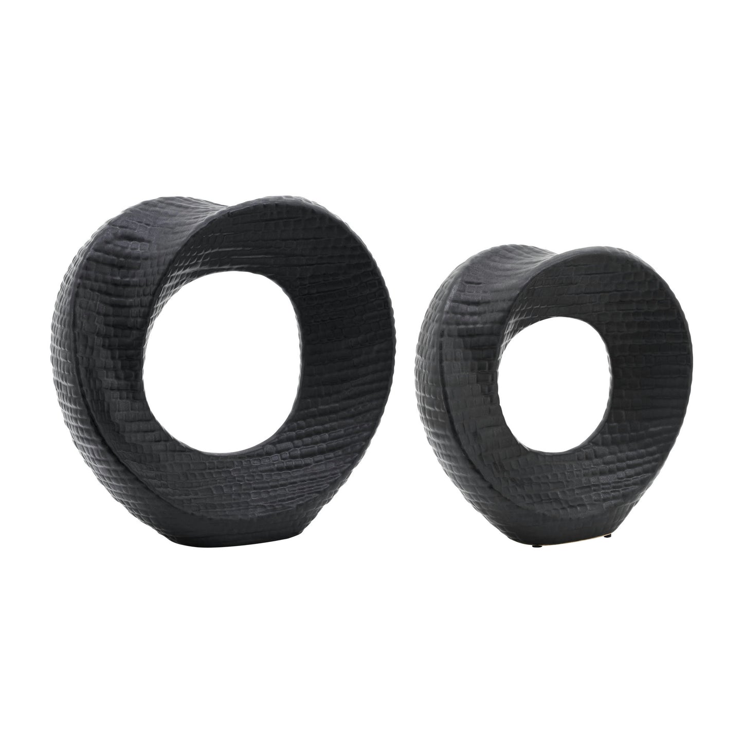 10" Textured Table Top Deco, Black