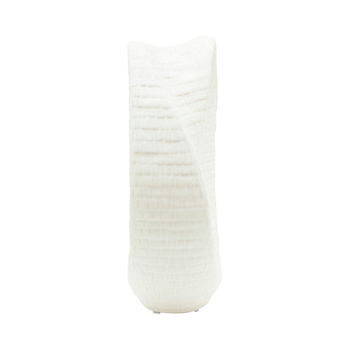 8" Textured Table Top Deco, White