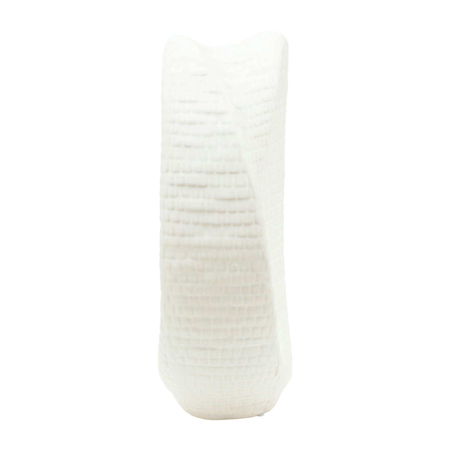 10" Textured Table Top Deco, White