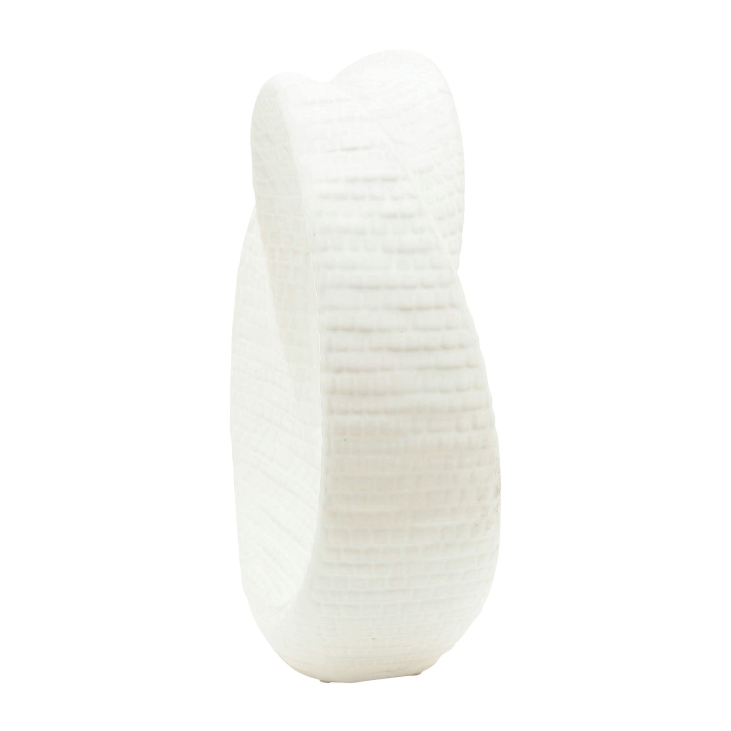 10" Textured Table Top Deco, White