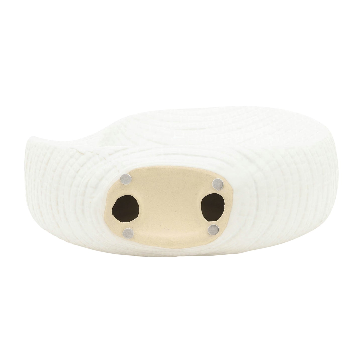10" Textured Table Top Deco, White