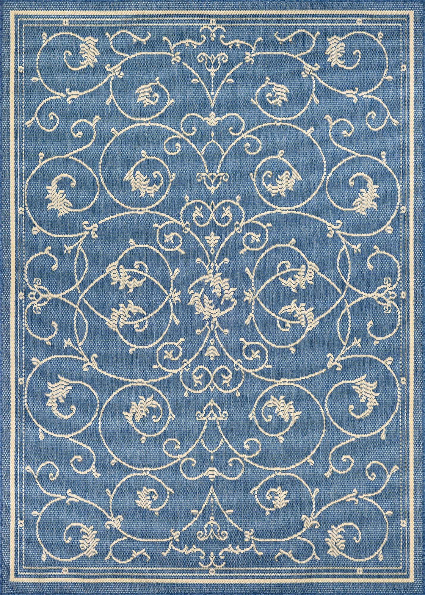Couristan Recife Veranda Champagne-Blue Runner Rug 2'3" x 11'9"